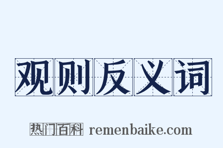 观则反义词是什么意思的图片